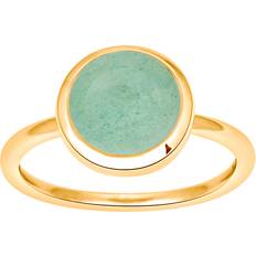 Nordahl Jewellery Sweets52 ring forgyldt med grøn aventurin
