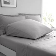 Dunelm Pure Cotton Wedge Pillow Case Grey