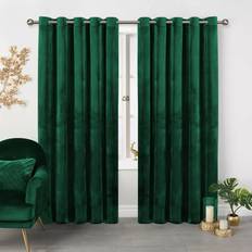 Curtains & Accessories Oxford Homeware Green, 66" Ring