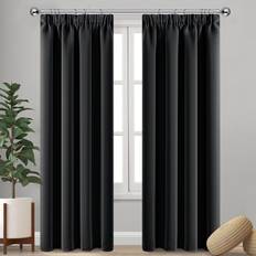 Curtains & Accessories Aspire Homeware 66" 54" Blackout Thermal Pencil Pleat Tie Backs