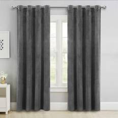 Curtains & Accessories Aspire Homeware Grey, 66" Ring Top Luxury