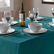 Turquoise Tablecloths Alan Symonds Linen Look Tablecloth Turquoise