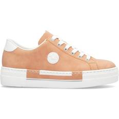 Rieker 37 - Dam - Vita Sneakers Rieker 7.5 Adults' N49W1-38 Apricot Womens Chunky Casual Trainers