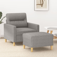 vidaXL with Footstool Sofa