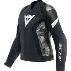 Women Motorcycle Jackets Dainese Avro 5 Leather Jacket - Black/White Woman