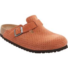 Birkenstock Boston Suede Embossed Sko, Dotted Burnt Orange