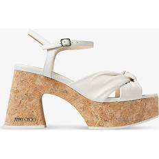 Daim Sandales à talons Jimmy Choo Heloise Square Toe Knotted Strap Platform Sandals - Women's