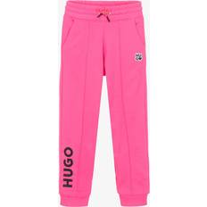 HUGO Kids-Jogginghose aus Fleece mit Logo-Details