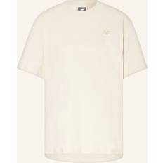 New Balance Woman T-shirts New Balance Women's Athletics Jersey T-Shirt in Beige Cotton Jersey