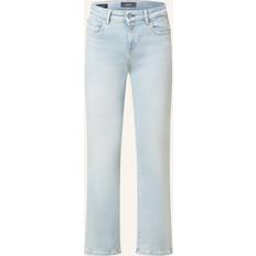 Replay Damen Jeans Schlaghose Faaby Flare Crop Flare-Fit mit Power Stretch, Blau Light Blue 010