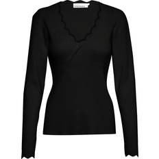 Karen by Simonsen V Neck Sweaters - Black