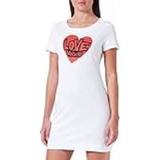 Love Moschino damklänning, Optisk vit