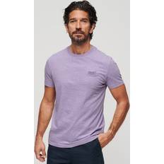 Man - Paars T-shirts Superdry Katoenen T-shirt Essential Logo - Violet