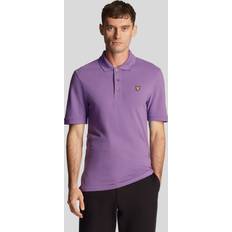 Lyle & Scott Lila Pikétröjor Lyle & Scott Mens Plain Polo Shirt in Purple Card Purple