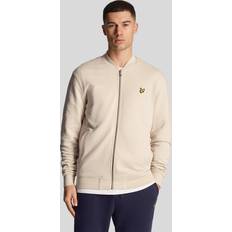 Lyle & Scott Mens Loopback Jersey Bomber Jacket in Grey Cove