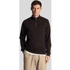 Lyle & Scott Man Clothing Lyle & Scott And Men's Tonal Eagle 1/4 Zip Sweatshirt Black