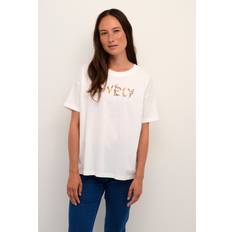 Blomstrede T-shirts Kaffe KAfiria T-shirt Hvid Damer
