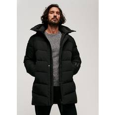 Superdry City Chevron Padded Parka Coat - Sort