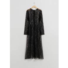 & Other Stories Long Dresses & Other Stories Long Sleeve Lace Maxi Dress Black