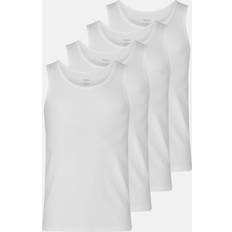 Resteröds Bambus, Tanktop Rib, 4-pack, Hvid