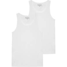 Bread & Boxers 2-pack Tank Ribbed, Male, Tøj, T-shirt, Hvid