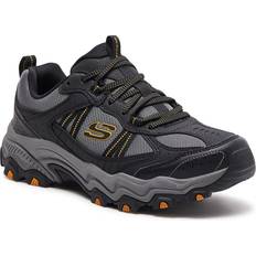 Skechers Stamina at Trekking Low Cut - Black Synthetic Mesh Charcoal Trim