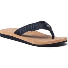 Camoscio Infradito Tommy Hilfiger Zehentrenner Webbing Flat Beach Sandal FW0FW06527 Dunkelblau