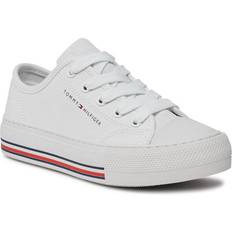 Converse Chuck Taylor Schuhe Tommy Hilfiger Sneakers aus Stoff Low Cut Lace-Up Sneaker T3A9-33185-1687 Weiß