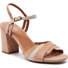 Textile Heeled Sandals Geox New ERAKLIA Heeled Sandal, Nude