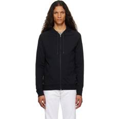 Paul Smith Cotton Jersey Zip Lounge Hoodie - Sort