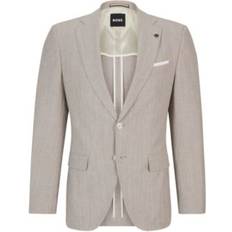 HUGO BOSS Outerwear HUGO BOSS Men's Micro-Patterned Slim-Fit Jacket Beige