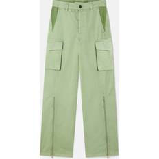 Stella McCartney Organic Cotton Cargo Trousers, Woman, Pistachio, Pistachio