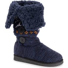 Muk Luks Women's Malena Boots, Navy Snowflake