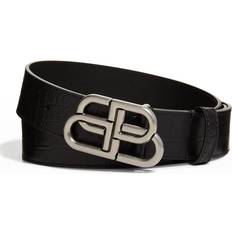 Balenciaga Accessories Balenciaga Men's BB-Logo Leather Belt