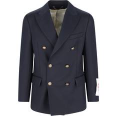 Gold - Men Blazers GOLDEN GOOSE Men's Double-Breasted Gabardine Blazer