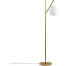 Belysning Hanah Home Thevon Gold Guld Sovrumslampa Gul Golvlampa