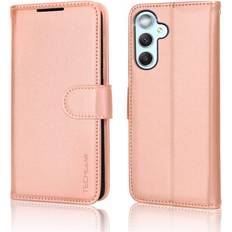 Samsung Galaxy A34 Wallet Cases TechGear Samsung Galaxy A34 5G Leather Wallet Case, Flip Protective Cover with Wallet Card Holder, Stand and Wrist Strap PU Leather with Magnetic Closure