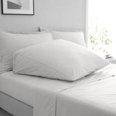 Dunelm Pure Cotton Wedge Pillow Case Silver