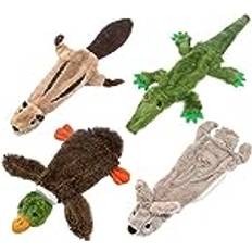 Best Pet Supplies 2-in-1 Hundespielzeug Quietschelement, weich, weich, Hase, Eichhörnchen, Alligator-Bündel, PT07-08-45-47-S