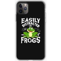 Famgem Phone Case Easily Distracted By Frogs Frog Amphibian Lover Funny for iPhone Samsung 14 13 12 11 Plus Pro Max Galaxy S23 S22 Ultra Note 20 10