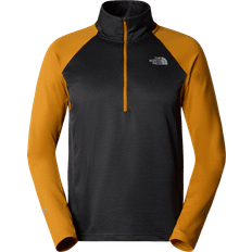 The North Face 1/4 Zip Run Fleece - Asphalt Grey Heather/Citron Yellow
