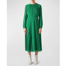 Polka Dots Dresses L.K. Bennett Addison Polka Dot Midi Dress, Green/Blue