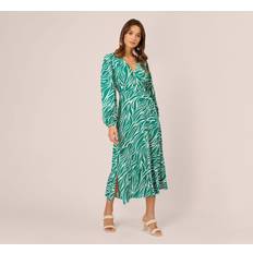 Clothing Adrianna Papell Printed Midi Dress, Green/Ivory