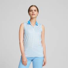 Puma Women Polo Shirts Puma Womens Mattr Love/H8 SL Golf Polo Shirt Blue