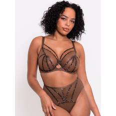 Curvy Kate Scantilly Senses Plunge Bra Leopard Brown