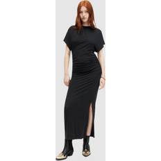 AllSaints Long Dresses AllSaints Natalie Ruched Jersey Maxi Dress, Black