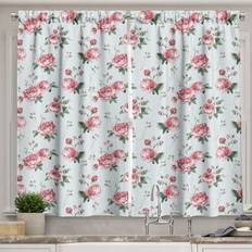 Curtains & Accessories Ambesonne Romantic Kitchen Flowers Roses