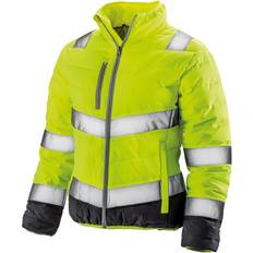 Result Womens/Ladies Safe-Guard Soft Safety Jacket Fluorescent Yellow/Grey