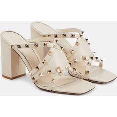 Valentino Garavani Rockstud leather mules white