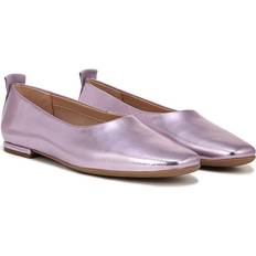 44 - Rosa Ballerinas Franco Sarto Vana Ballet Flat Shoes Metallic Pink Faux Leather Slip On Fit, Round Toe, Slip-On Fit Metallic Pink Faux Leather